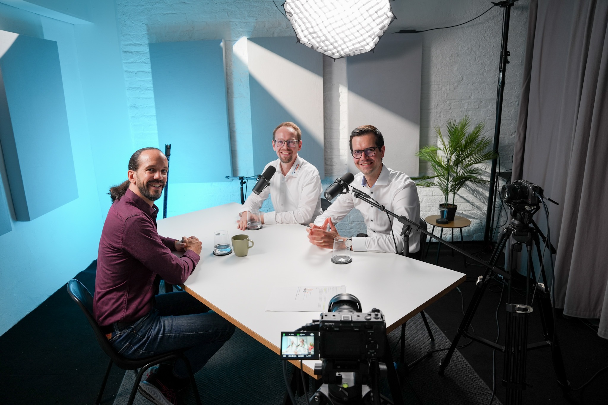 Andreas Düvel bei einer Podcast-Aufnahme