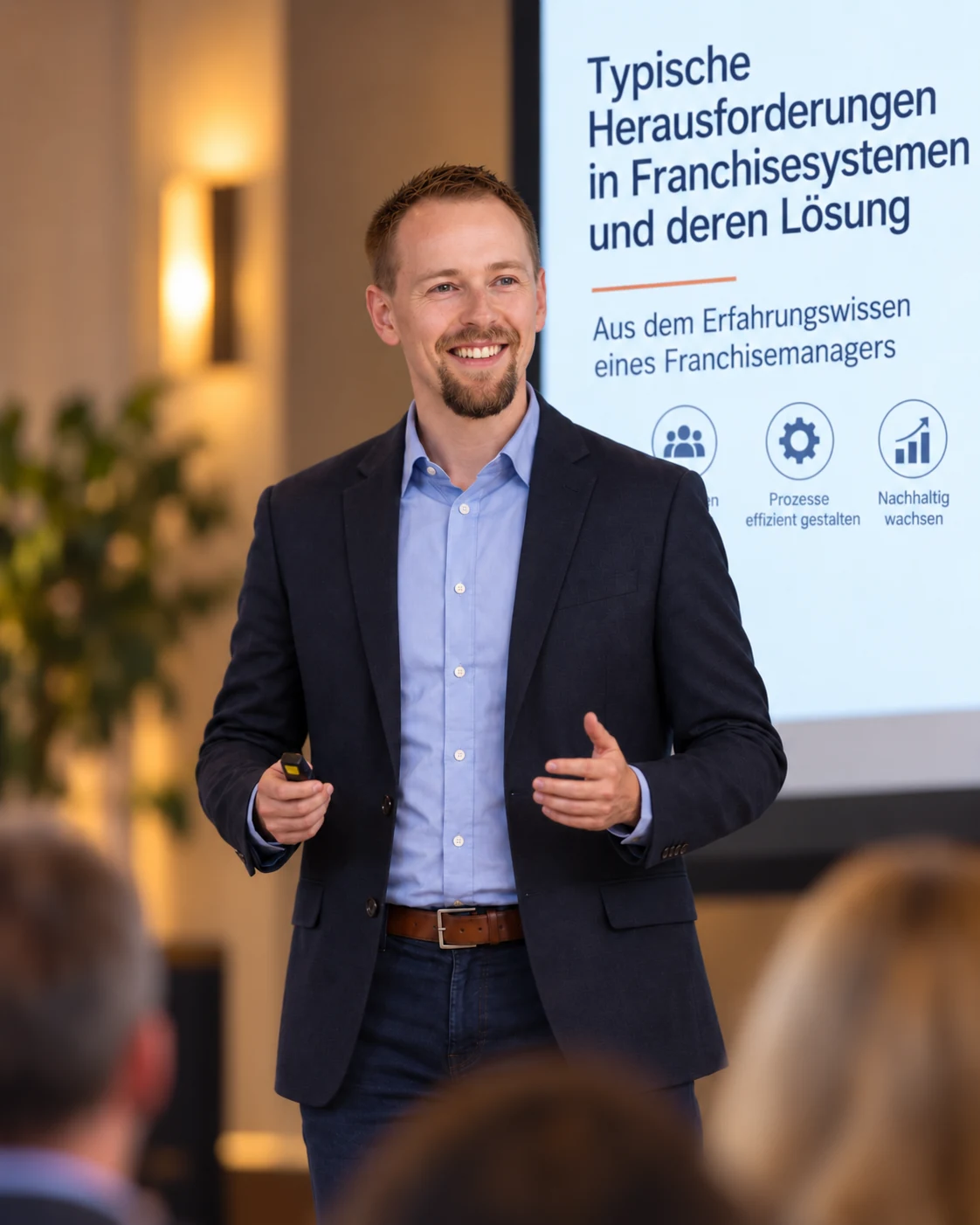 Andreas Düvel als Speaker bei einer Franchise-Fachtagung